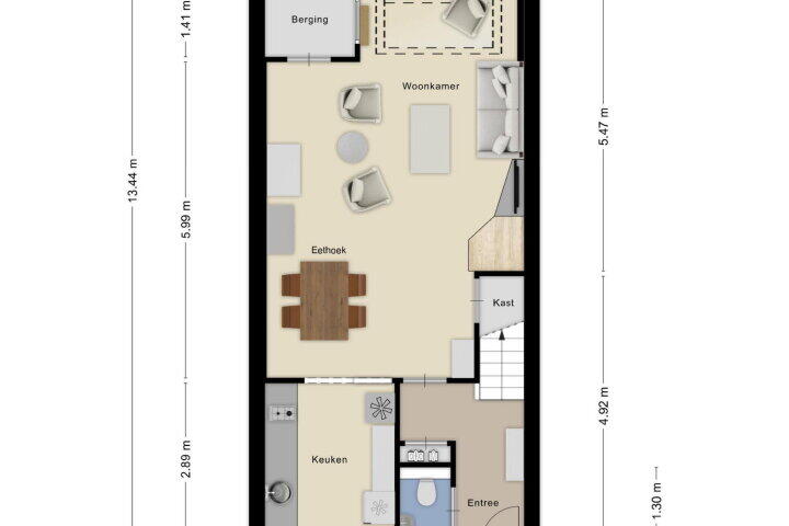 Plattegrond – Koraaldijk 22, Roosendaal