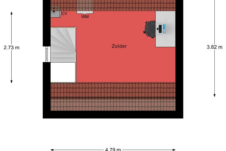 Plattegrond – Korenbloemstraat 24, Maasbree