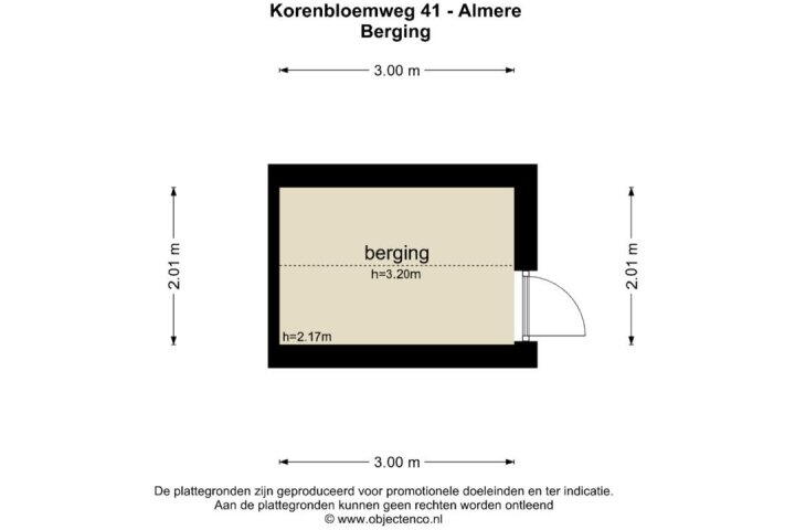 Plattegrond – Korenbloemweg 41, Almere