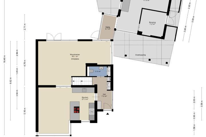 Plattegrond – Korhoenstraat 4, Nijmegen