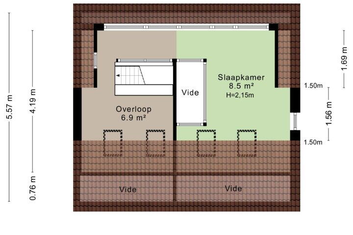 Plattegrond – Korhoenstraat 4, Nijmegen