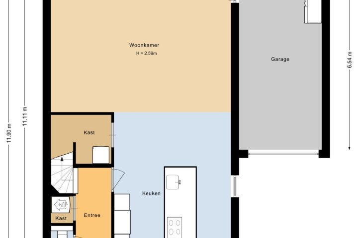 Plattegrond – Koriander 25, Heerhugowaard