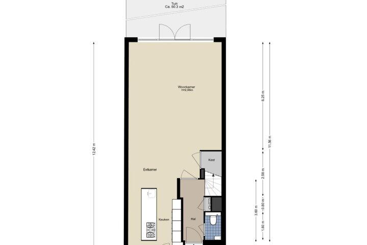 Plattegrond – Korianderlaan 56, Amstelveen