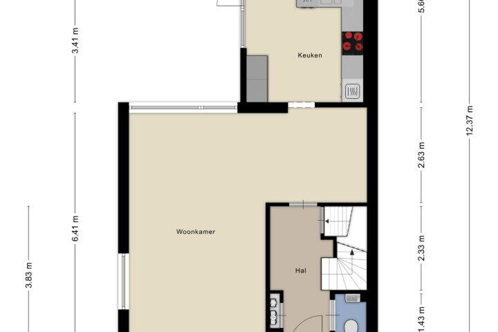 Plattegrond – Korte Bree 8, Gieten