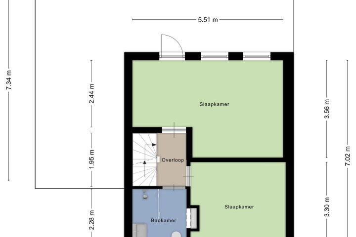 Plattegrond – Korteraarseweg 127 B, Ter Aar