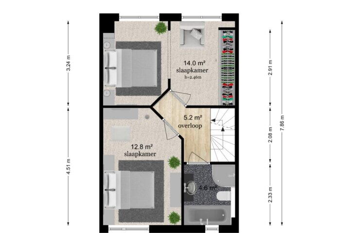 Plattegrond – Kotter 33, Wijk bij Duurstede