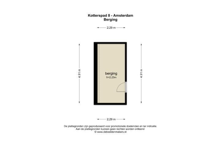 Plattegrond – Kotterspad 8, Amsterdam