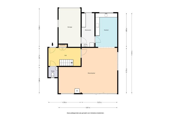 Plattegrond – Kraaiheide 5, Heerenveen