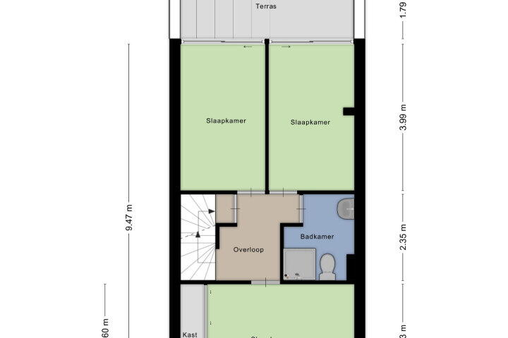 Plattegrond – Kraaijenberg 7203, Wijchen