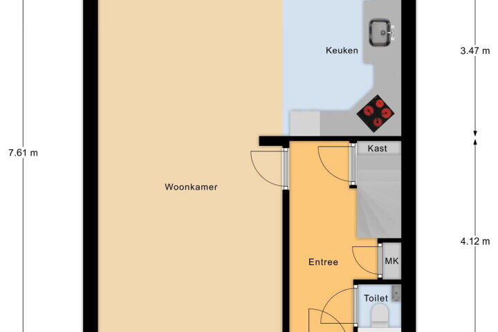 Plattegrond – Kraaijenberg 8007, Wijchen