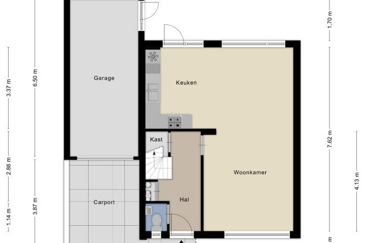 Plattegrond – Kraaijenberg 8101, Wijchen