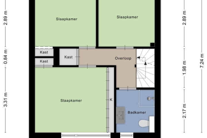 Plattegrond – Kraaijenberg 9209, Wijchen