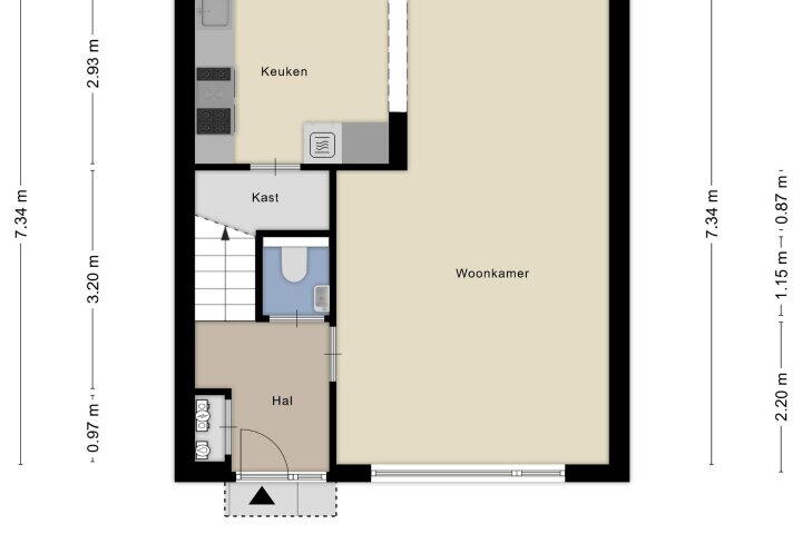Plattegrond – Kraaijenberg 9403, Wijchen