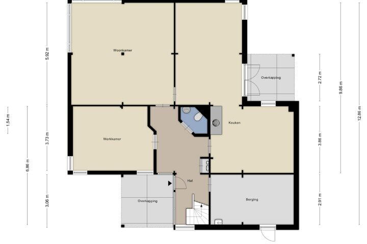 Plattegrond – Krachtenveld 46, Zeewolde