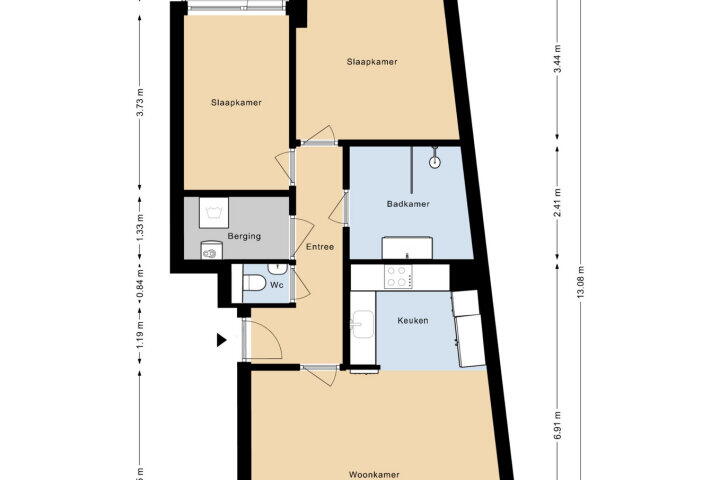 Plattegrond – Kraijenhoffstraat 17, Veghel