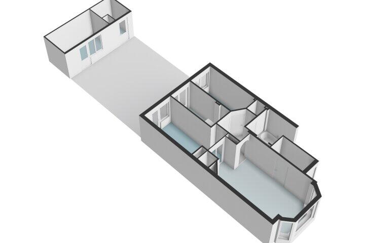 Plattegrond – Kribbestraat 8 H, Amsterdam