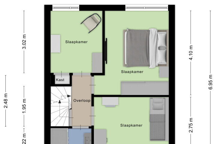 Plattegrond – Kroevenlaan 46, Roosendaal