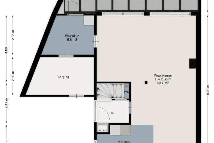 Plattegrond – Kromgouw 78, Almere
