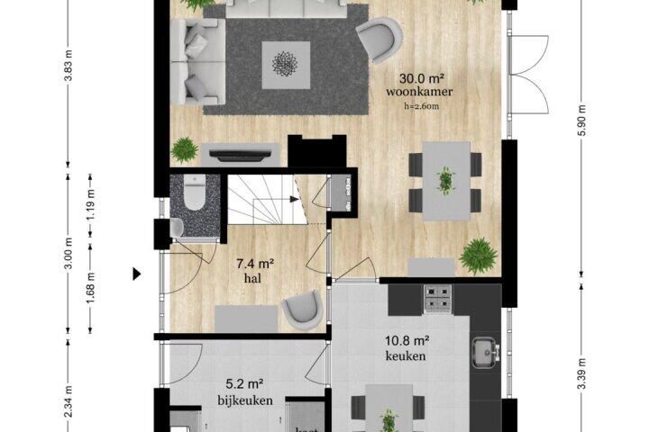 Plattegrond – Kromme Stelakker 27, Cothen
