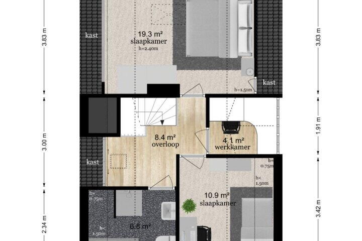 Plattegrond – Kromme Stelakker 27, Cothen