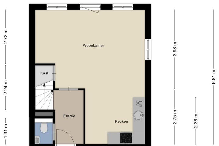 Plattegrond – Kromstraat 27 C, Veldhoven