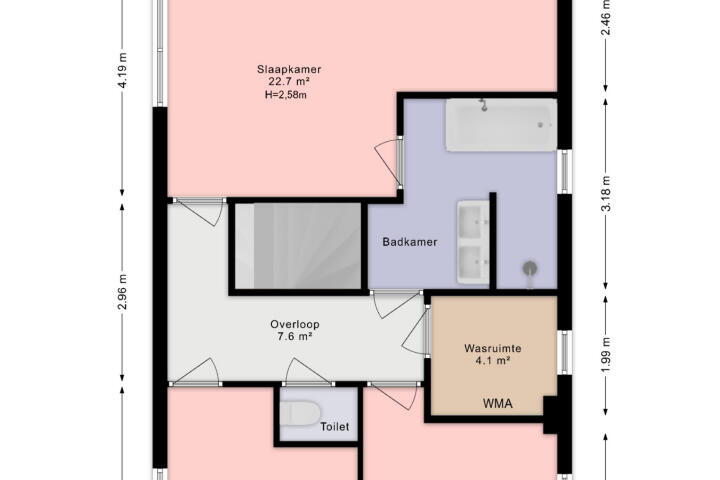 Plattegrond – Krooneendstraat 23, Den Haag