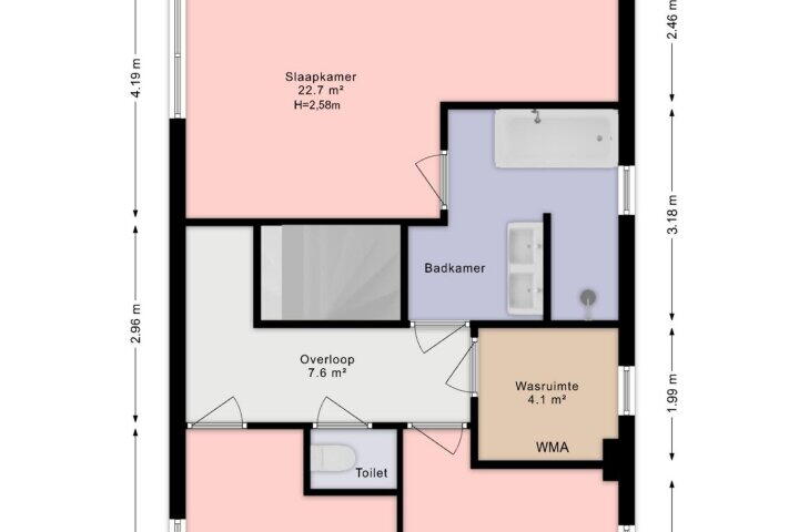 Plattegrond – Krooneendstraat 23, Den Haag