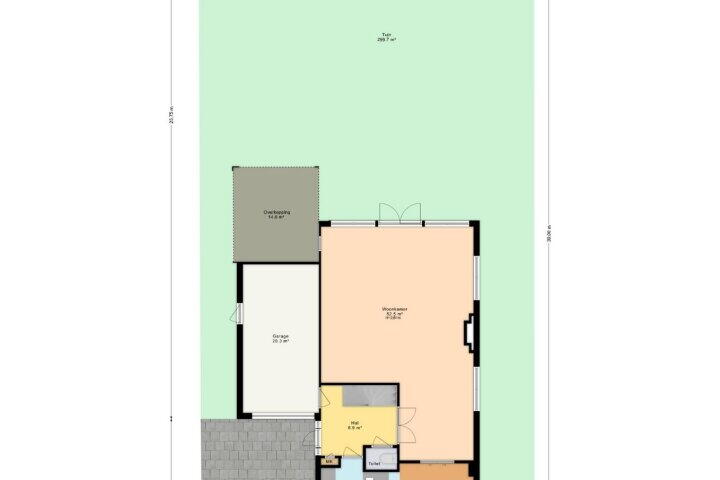 Plattegrond – Krooneendstraat 23, Den Haag