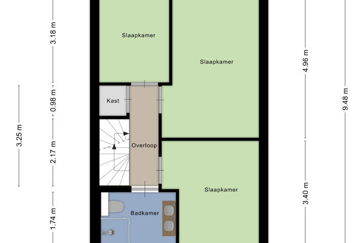 Plattegrond – Kroonenburg 74, Amersfoort