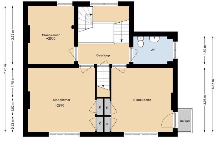 Plattegrond – Kruisstraat 16, Heerlen