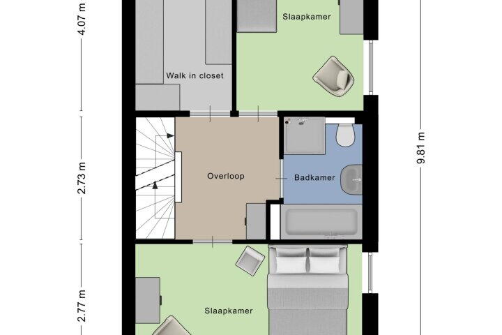 Plattegrond – Krulslaplantsoen 2, Amsterdam