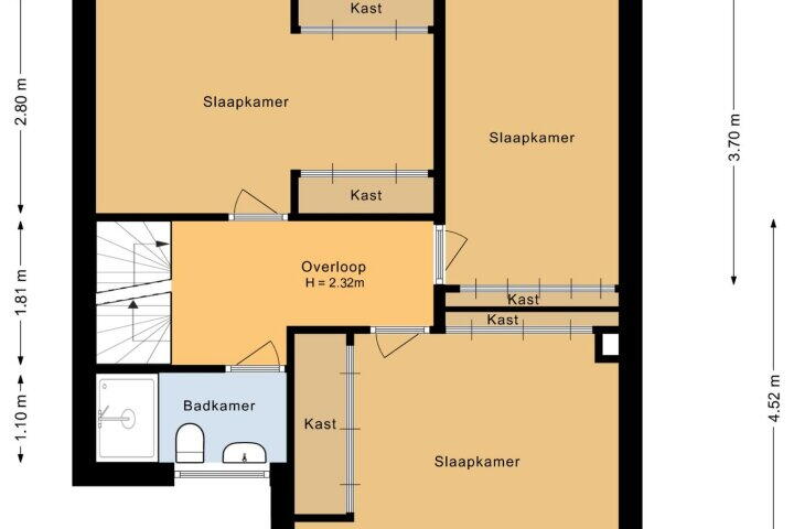 Plattegrond – Krusemanlaan 60, Heerhugowaard