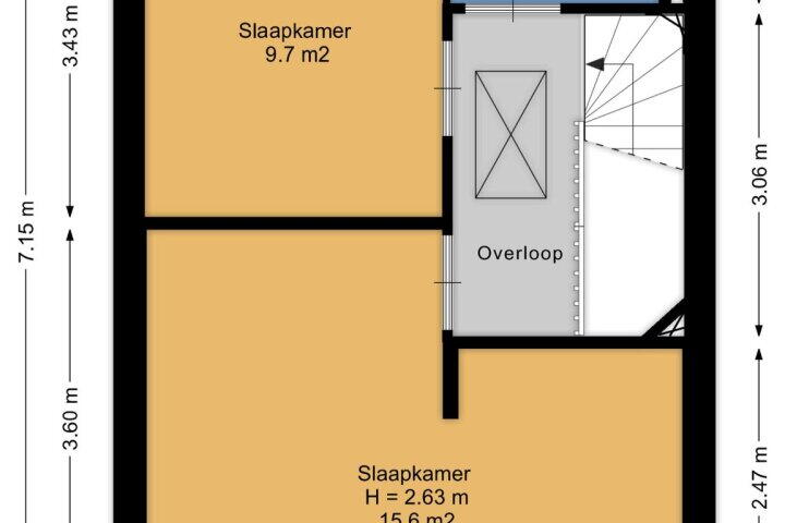 Plattegrond – Kuipersdijk 208, Enschede