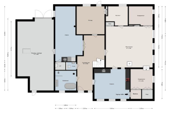 Plattegrond – Kuipersdijkje 4, Broekhuizen (DR)