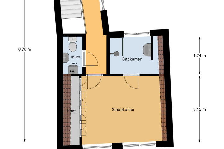 Plattegrond – Kuiperspoort 4, Middelburg