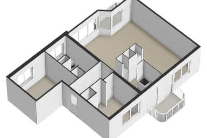 Plattegrond – Kuipersstraat 87 B, Amsterdam