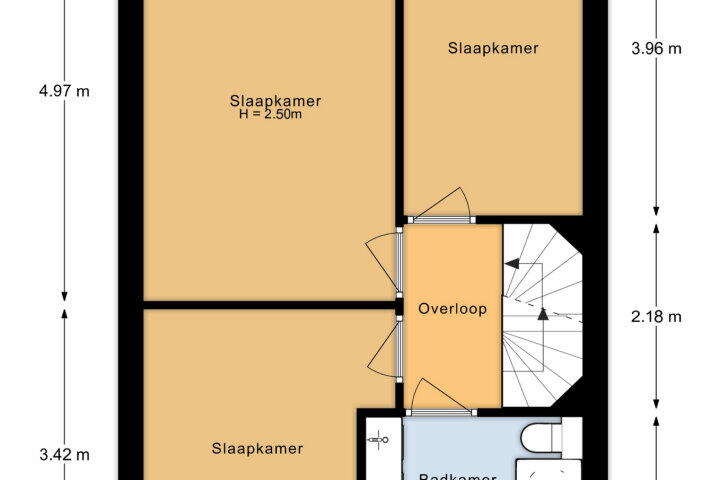 Plattegrond – Kuyperhoeve 74, Waddinxveen