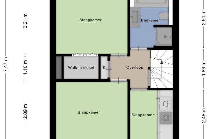 Plattegrond – Kwartelstraat 33, Wijchen