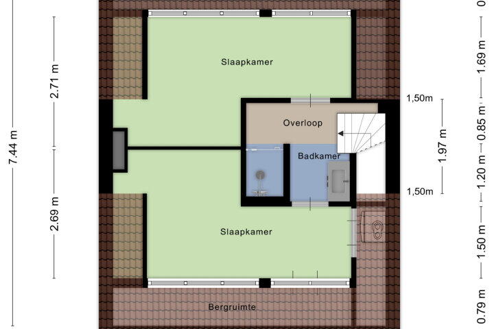 Plattegrond – Kwartelstraat 33, Wijchen