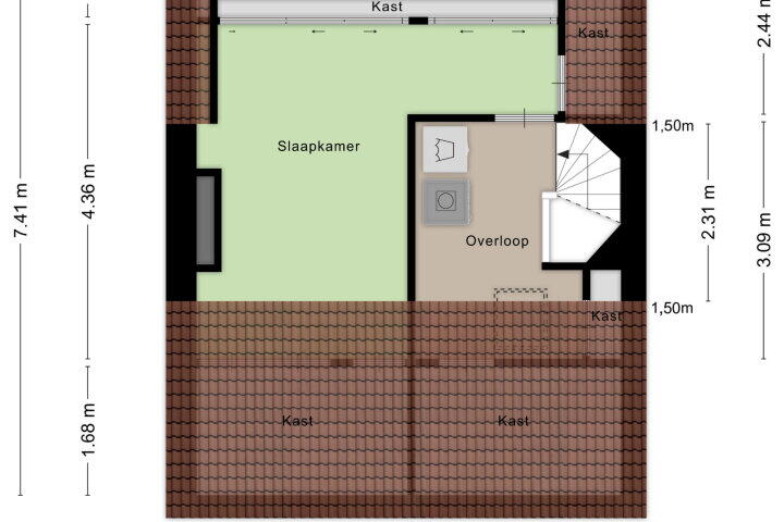 Plattegrond – Kwartelstraat 53, Wijchen