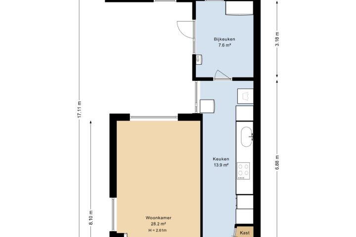 Plattegrond – Kymmellstraat 10, Roden