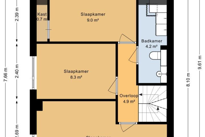 Plattegrond – Kymmellstraat 10, Roden