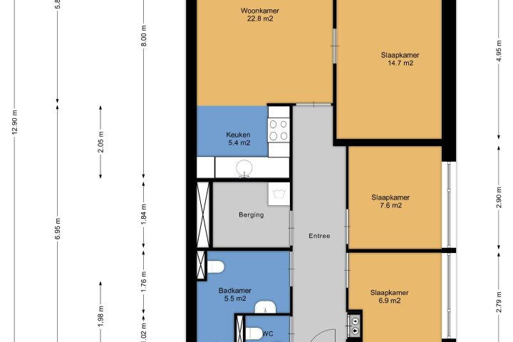 Plattegrond – Laagland 43, Vriezenveen