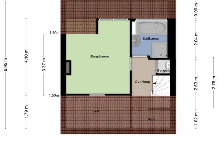 Plattegrond – Laan der Nederlanden 76, Beverwijk