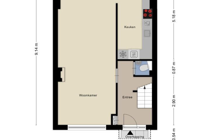 Plattegrond – Laan der Nederlanden 76, Beverwijk