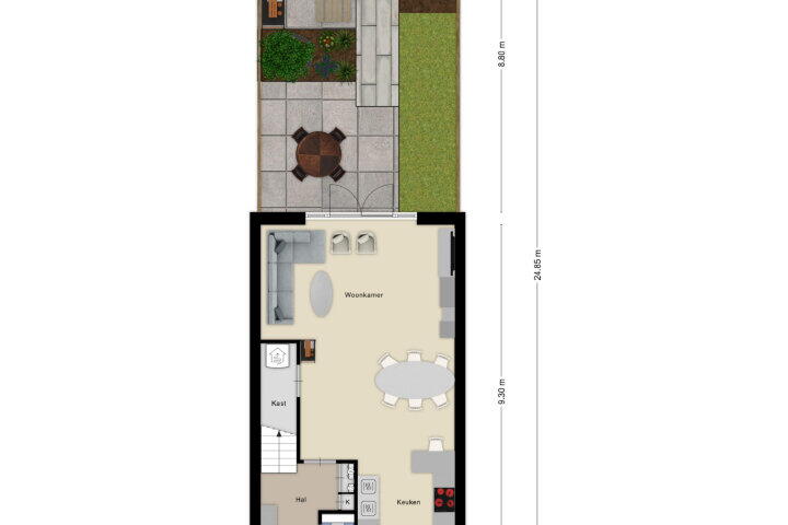 Plattegrond – Laan van België 102, Roosendaal
