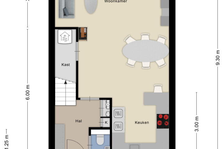 Plattegrond – Laan van België 102, Roosendaal