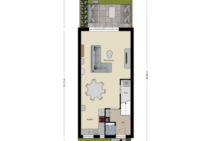 Plattegrond – Laan van België 144, Roosendaal