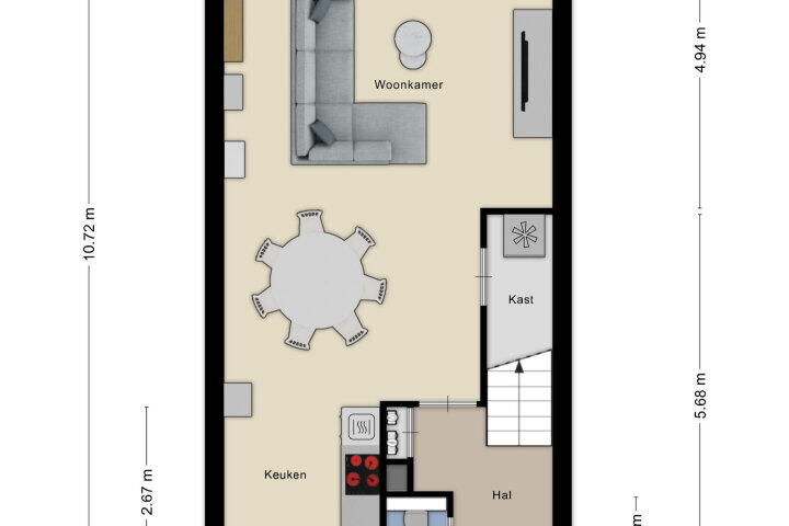 Plattegrond – Laan van België 144, Roosendaal