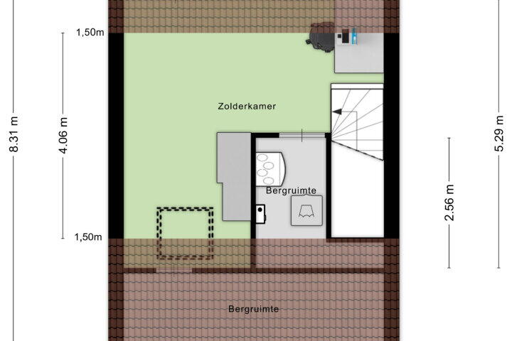 Plattegrond – Laan van België 144, Roosendaal